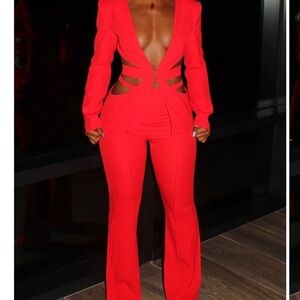 Womens Red Suit